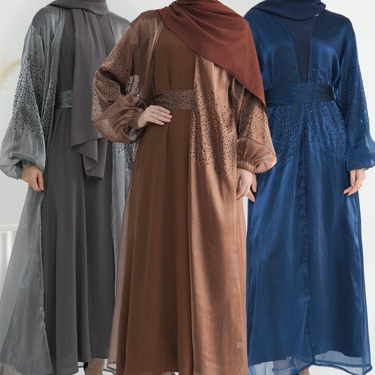 'Dalia' Jewel Dress & Abaya Set